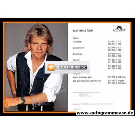 Autogramm Pop | Matthias REIM | 1995 "Alles Klar" (Portrait Color) Polydor