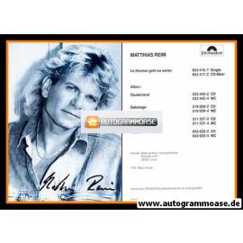 Autogramm Pop | Matthias REIM | 1994 "Zauberland" (Portrait SW) Polydor