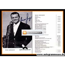 Autogramm Jazz | Max GREGER | 1965 "Peanuts" (Portrait SW Polydor)