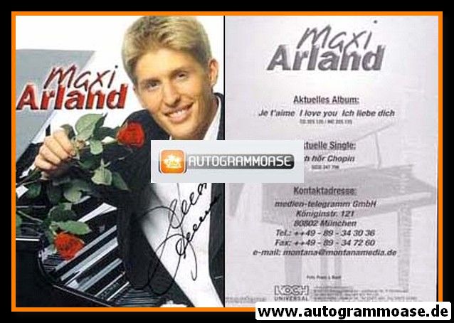 Autogramm Schlager | Maxi ARLAND | 2002 "Je T´Aime" (Portrait Color Koch)
