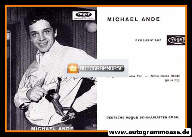 Autogramm Schlager | Michael ANDE | 1968 "Es Gibt Sicher Eine Tür" (Vogue)