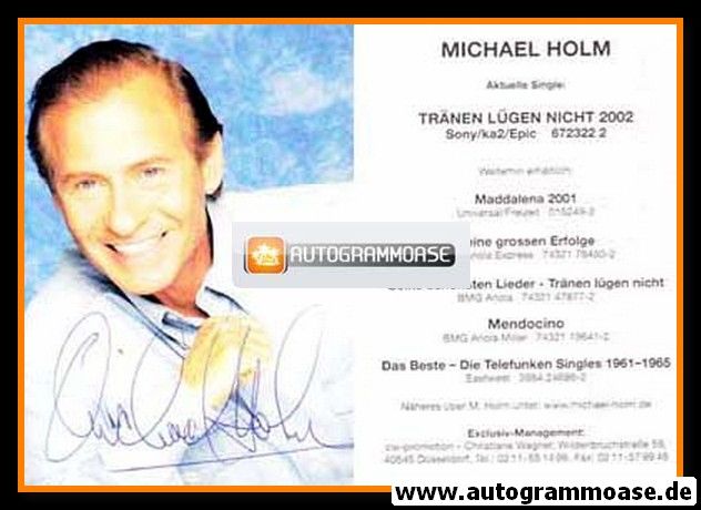 Autogramm Schlager | Michael HOLM | 2002 "Tränen Lügen Nicht" (Portrait Color)