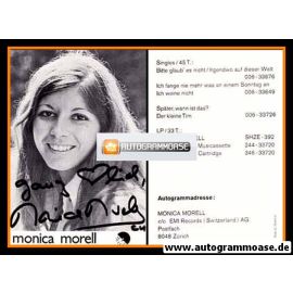 Autogramm Schlager | Monica MORELL | 1973 "Später Wann Ist Das" (EMI)
