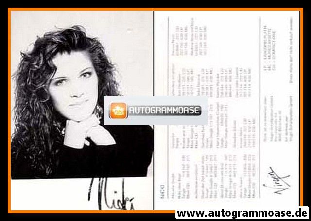 Autogramm Schlager | NICKI | 1990 "Hals Über Kopf" (Virgin)