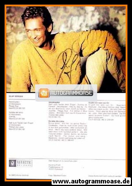 Autogramm Schlager | Olaf BERGER | 1998 "Herzklopfen" (Portrait Color White)