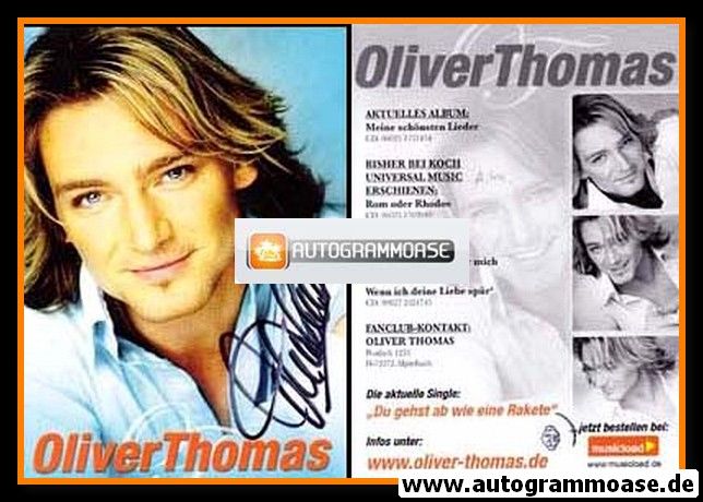 Autogramm Schlager | Oliver THOMAS | 2007 "Meine Schönsten Lieder" (Koch)