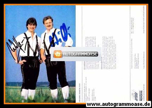 Autogramme Volksmusik | ORIGINAL NAABTAL DUO | 1989 "Ein Bisschen Glück" (Ariola)