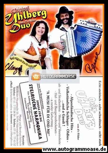 Autogramme Volksmusik | ORIGINAL UHLBERG DUO | 2000er (Portrait Color) Querformat