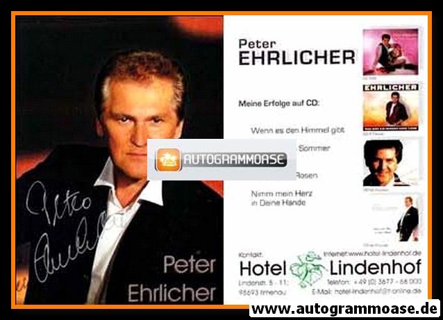 Autogramm Schlager | Peter EHRLICHER | 2002 "Nimm Mein Herz" 1