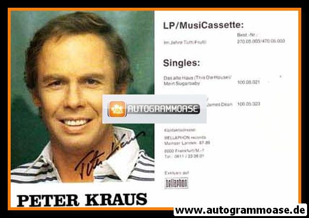 Autogramm Schlager | Peter KRAUS | 1981 "Im Jahre Tutti Frutti" (Bellaphon)