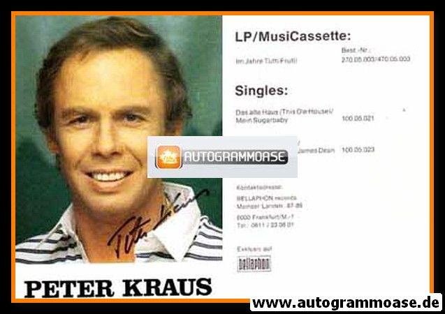 Autogramm Schlager | Peter KRAUS | 1981 "Im Jahre Tutti Frutti" (Portrait Color Bellaphon)