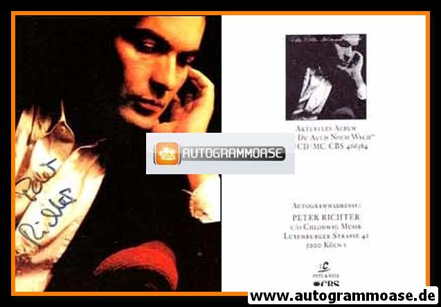Autogramm Schlager | Peter RICHTER | 1990 "Bist Du Auch Noch Wach" (CBS)