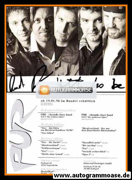Autogramme Schlager | PUR | 1998 "Mächtig Viel Theater" (Portrait SW Intercord)