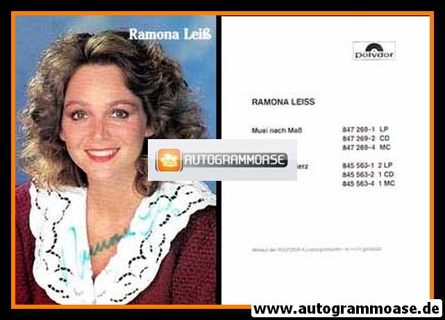 Autogramm Volksmusik | Ramona LEISS | 1990 "Musi Nach Mass" (Philips)