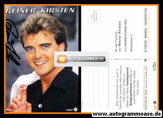 Autogramm Schlager | Reiner KIRSTEN | 2009 "Danke Dass Wir Freunde Sind" (Portrait Color Tyrolis)