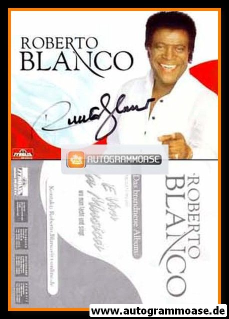 Autogramm Schlager | Roberto BLANCO | 2003 "E Viva La Musica" (Portrait Color Tyrolis)