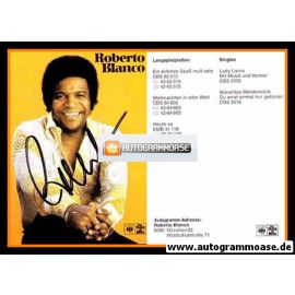Autogramm Schlager | Roberto BLANCO | 1972 "Ein Bisschen Spass Muss Sein" (Portrait Color CBS)