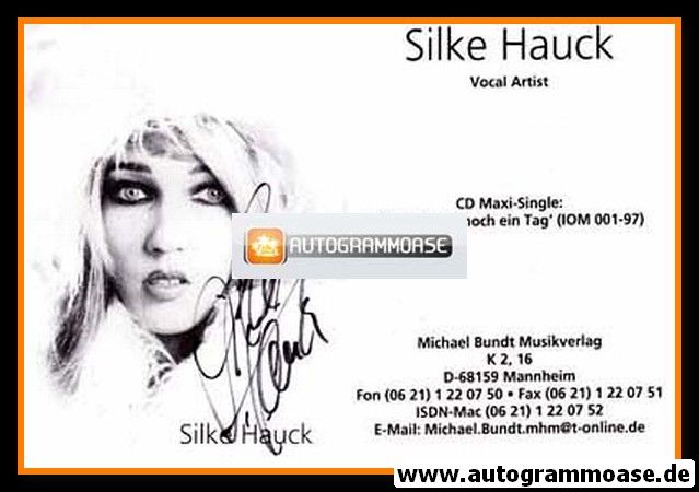 Autogramm Pop | Silke HAUCK | 1997 "Diese Nacht"