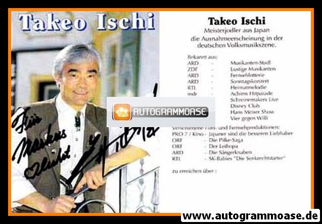 Autogramm Volksmusik | Takeo ISCHI | 2000er (Portrait Color Diskografie)
