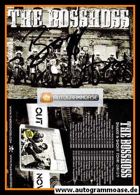 Autogramm Rock | THE BOSSHOSS | 2007 "Stallion Batallion" (Gruppenbild SW) Tour