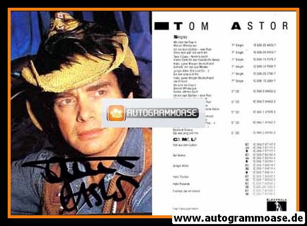 Autogramm Country | Tom ASTOR | 1991 "Voll Aus Dem Leben" (Portrait Color Electrola)