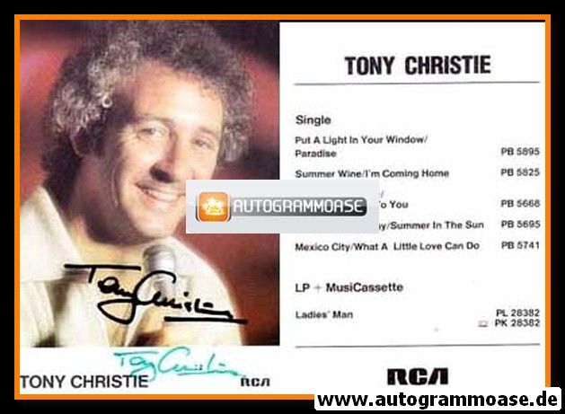 Autogramm Rock (UK) | Tony CHRISTIE | 1980 "Ladies Man" (Portrait Color RCA)