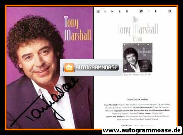 Autogramm Schlager | Tony MARSHALL | 1996 "Show" (Portrait Color Sony)