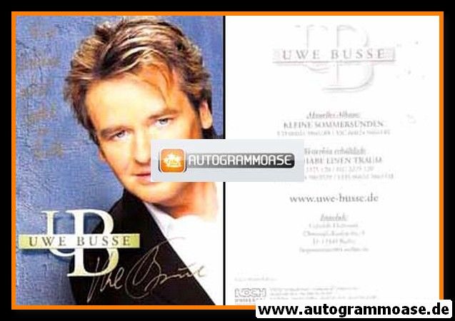Autogramm Schlager | Uwe BUSSE | 2004 "Kleine Sommersünden" (Portrait Color Koch)