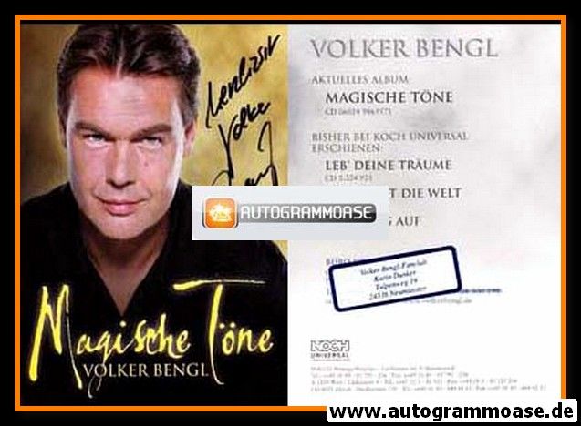 Autogramm Klassik | Volker BENGL | 2003 "Magische Töne" (Portrait Color Koch)