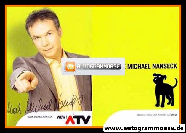 Autogramm TV | ATV | Mark Michael NANSECK | 2000er (Portrait Color)
