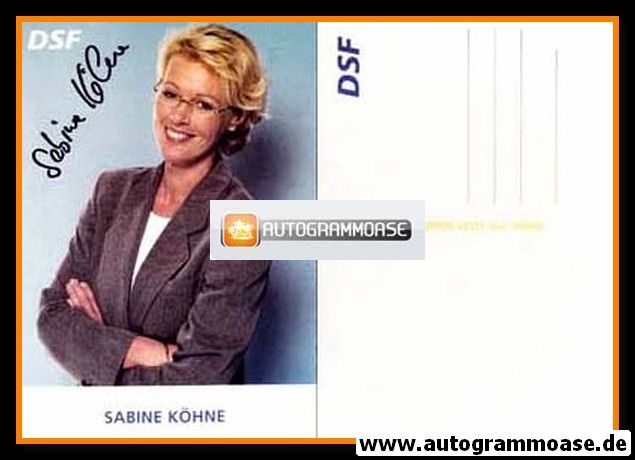 Autogramm TV | DSF | Sabine KÖHNE | 1990er (Portrait Color)