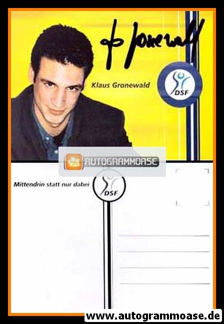 Autogramm TV | DSF | Klaus GRONEWALD | 1990er (Portrait Color)