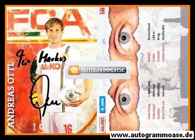 Autogramm Fussball | FC Augsburg | 2013 | Andreas OTTL