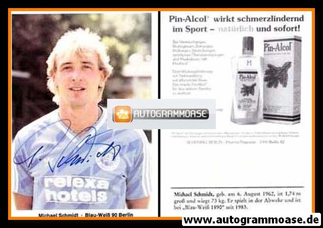 Autogramm Fussball | Blau-Weiss 90 Berlin | 1987 | Michael SCHMIDT