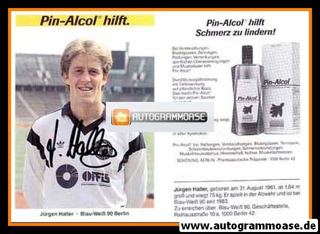 Autogramm Fussball | Blau-Weiss 90 Berlin | 1990 | Jürgen HALLER