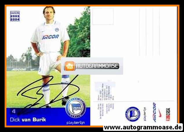 Autogramm Fussball | Hertha BSC Berlin | 2003 | Dick VAN BURIK