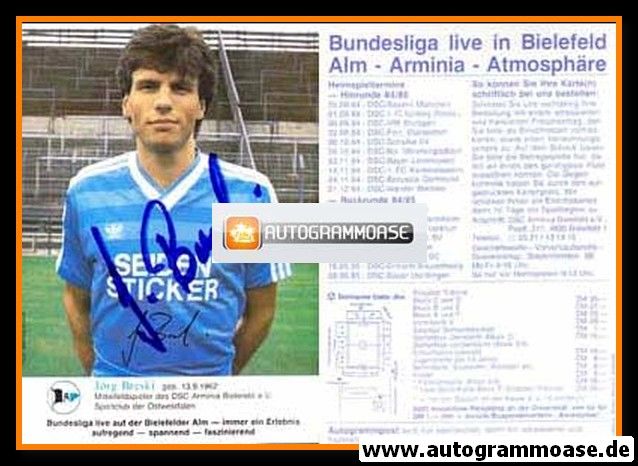 Autogramm Fussball | DSC Arminia Bielefeld | 1984 | Jörg BRESKI