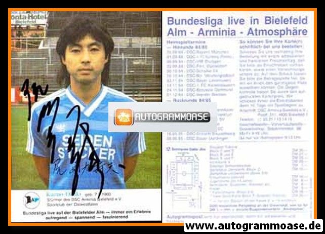 Autogramm Fussball | DSC Arminia Bielefeld | 1984 | Kazuo OZAKI