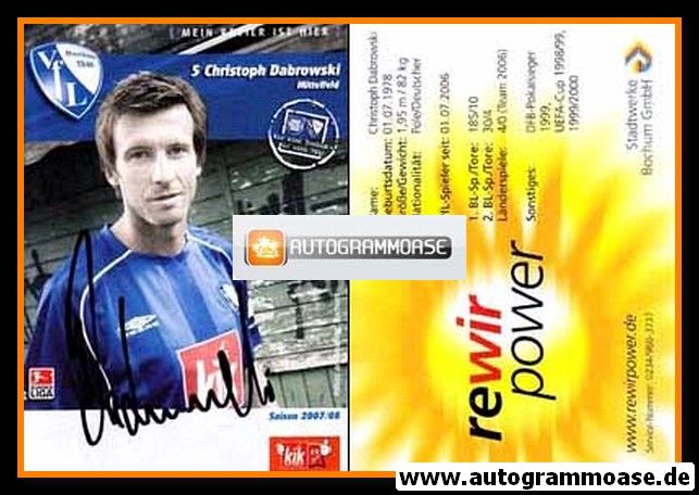 Autogramm Fussball | VfL Bochum | 2007 | Christoph DABROWSKI