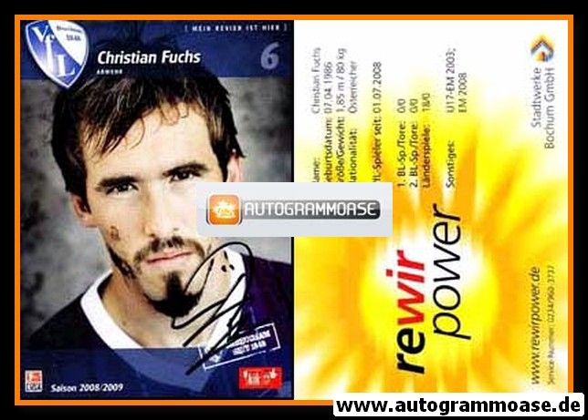 Autogramm Fussball | VfL Bochum | 2008 | Christian FUCHS