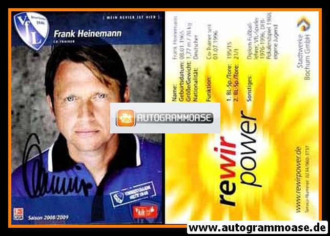 Autogramm Fussball | VfL Bochum | 2008 | Frank HEINEMANN