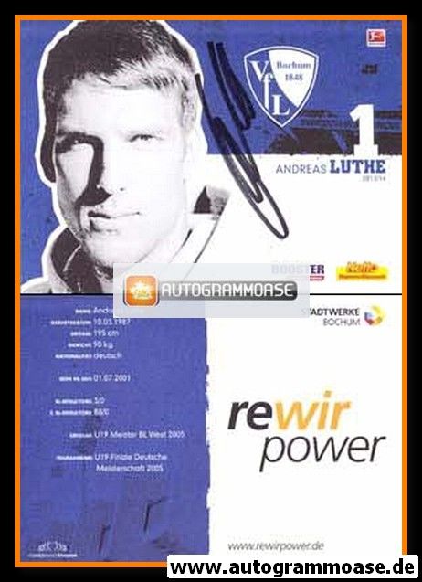 Autogramm Fussball | VfL Bochum | 2013 | Andreas LUTHE