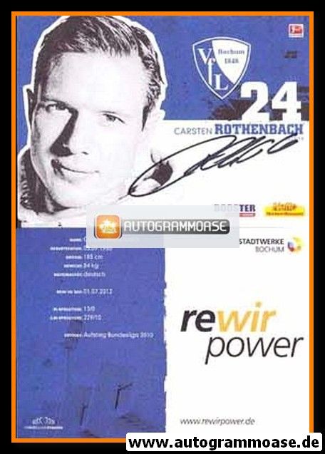 Autogramm Fussball | VfL Bochum | 2013 | Carsten ROTHENBACH