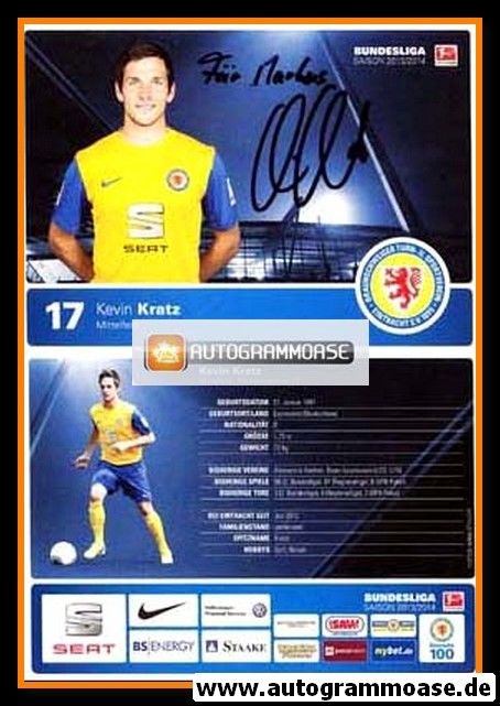 Autogramm Fussball | Eintracht Braunschweig | 2013 | Kevin KRATZ