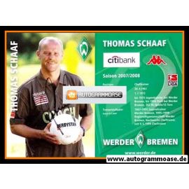 Autogramm Fussball | SV Werder Bremen | 2007 | Thomas SCHAAF