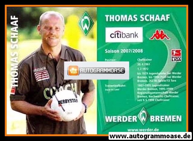 Autogramm Fussball | SV Werder Bremen | 2007 | Thomas SCHAAF