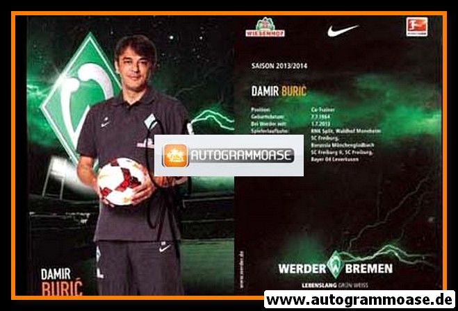 Autogramm Fussball | SV Werder Bremen | 2013 | Damir BURIC