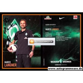 Autogramm Fussball | SV Werder Bremen | 2013 | Marco LANGNER