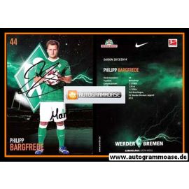 Autogramm Fussball | SV Werder Bremen | 2013 | Philipp BARGFREDE
