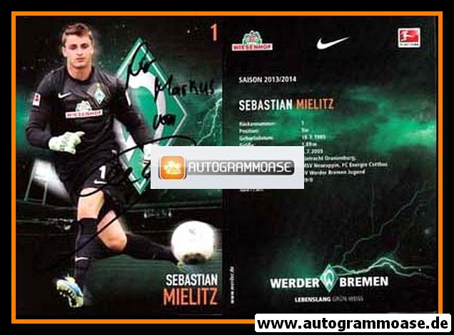Autogramm Fussball | SV Werder Bremen | 2013 | Sebastian MIELITZ
